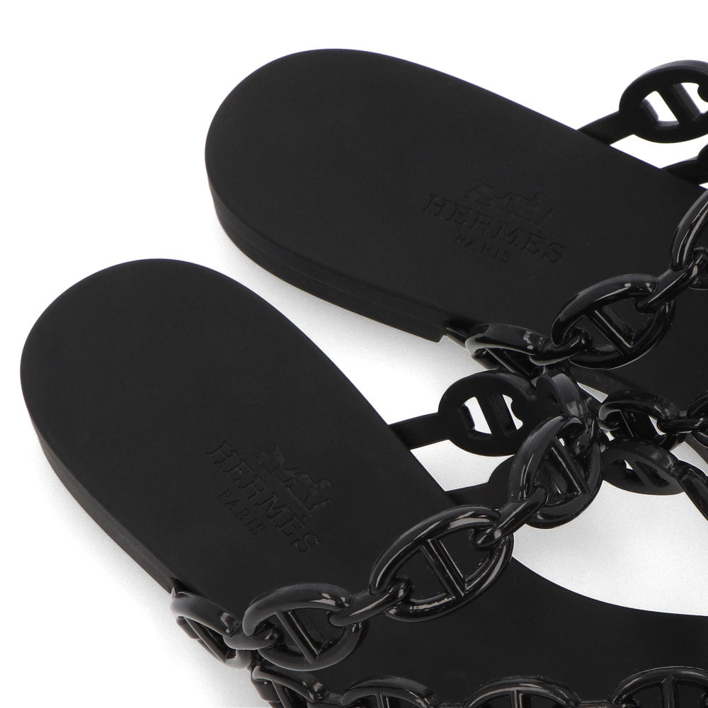 エルメス サンダル アイランド ブラック シェーヌダンクル