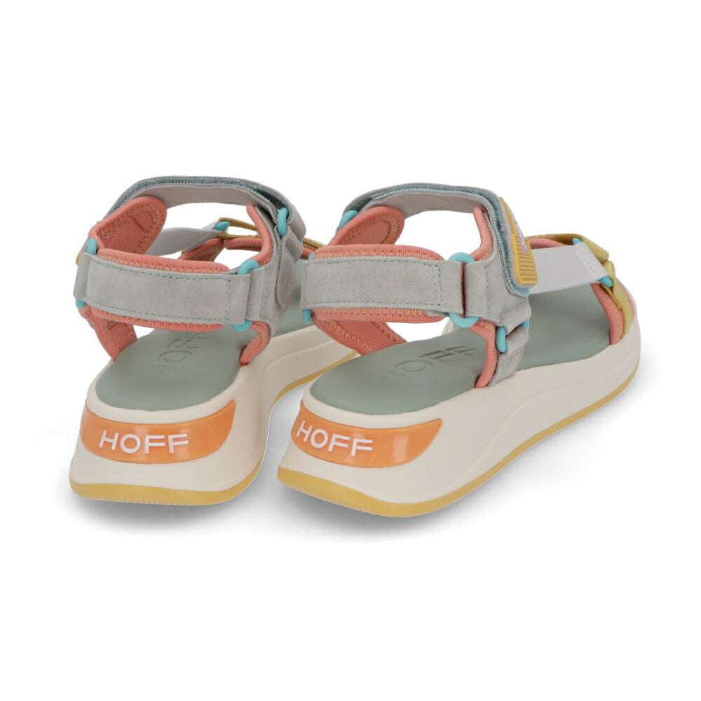 HOFF サンダル MAKAROA マルチカラー グレー イエロー ピンク ロゴ 12408002