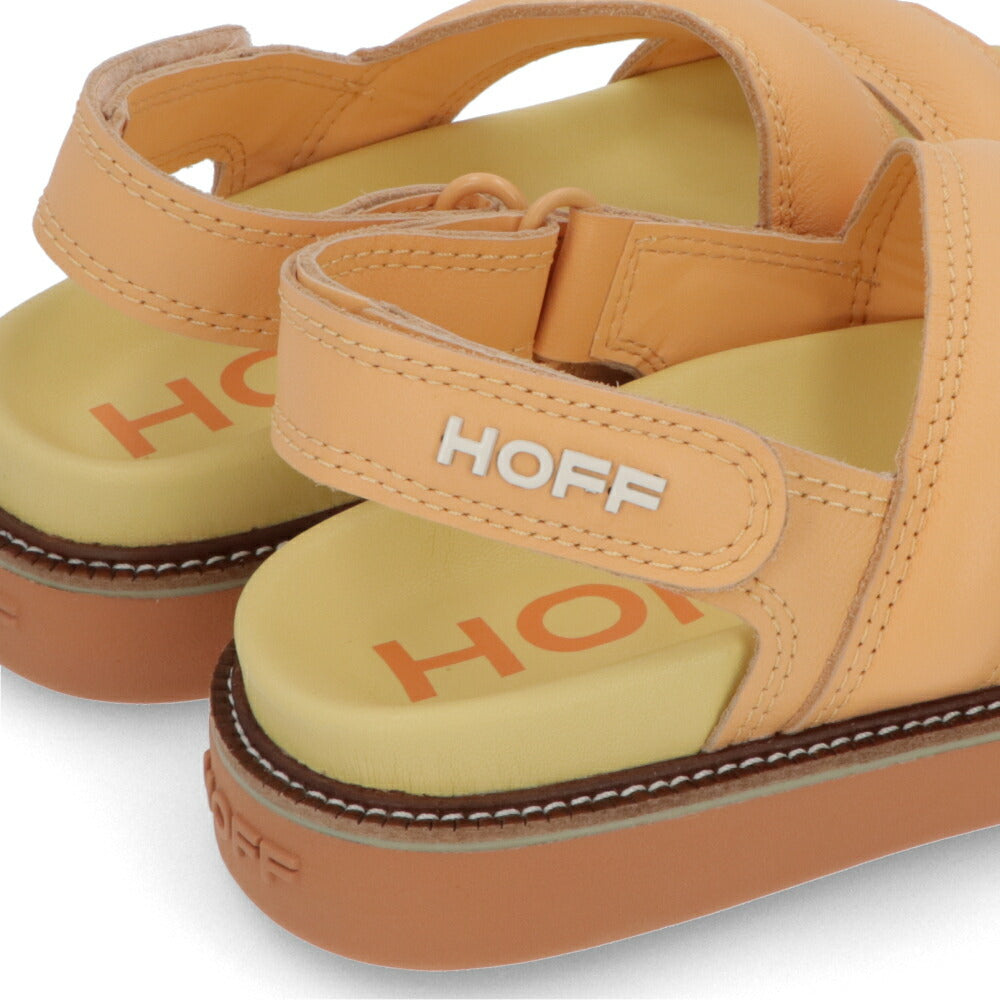 HOFF サンダル ブラウン系 ロゴ メンズ 12412001