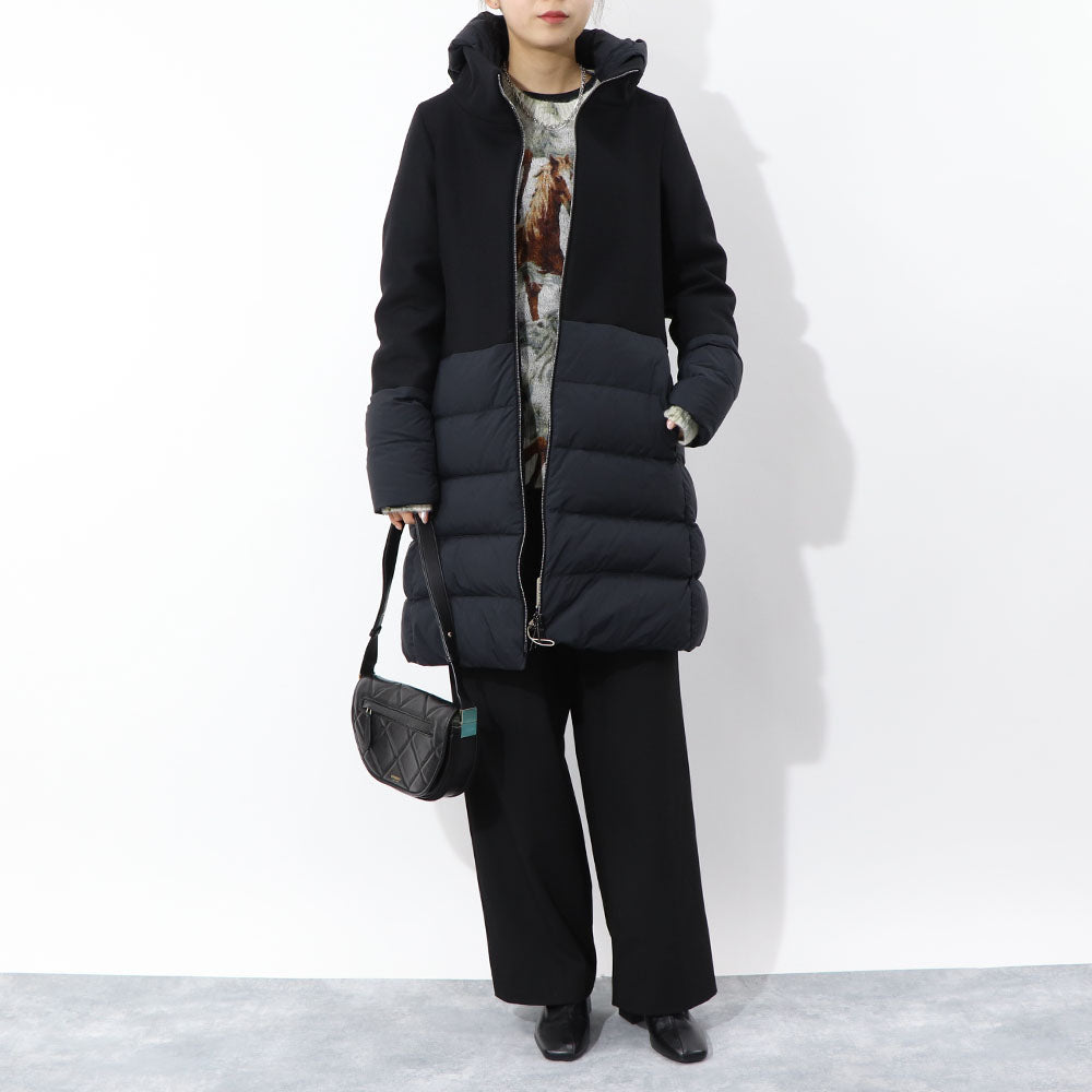 HERNO ダウンコート ウール切替 PI001965D