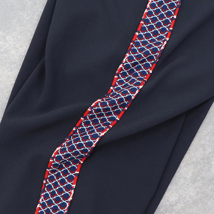 ケンゾー ボトムス トラックパンツ メンズ JOG PANT ネイビー ジョグパンツ ラインパンツ ボトムス サイドストライプ  柄 FA52PA1315AC 77
