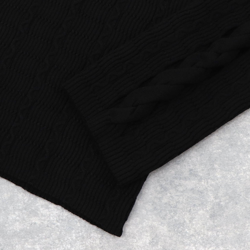 ケンゾー トップス ニット レディース VISCOSE BLEND SOLID JUMPE ブラック レーヨン リブニット 長袖 FA52PU511842 99