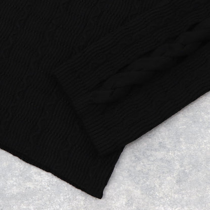 ケンゾー トップス ニット レディース VISCOSE BLEND SOLID JUMPE ブラック レーヨン リブニット 長袖 FA52PU511842 99