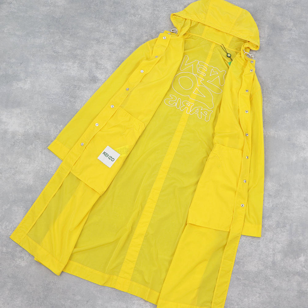 ケンゾー コート レインコート メンズ HOODED RAINCOAT ナイロン イエロー ナイロンコート ロングコート FA55OU3631ND 39