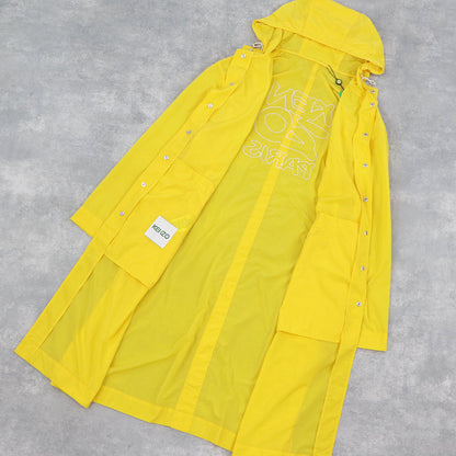ケンゾー コート レインコート メンズ HOODED RAINCOAT ナイロン イエロー ナイロンコート ロングコート FA55OU3631ND 39