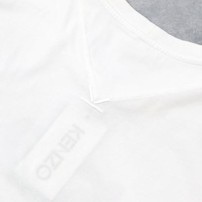 ケンゾー トップス Tシャツ カットソー 半袖 メンズ レッド ホワイト コットン クルーネック ロゴ FA55TS0184SA
