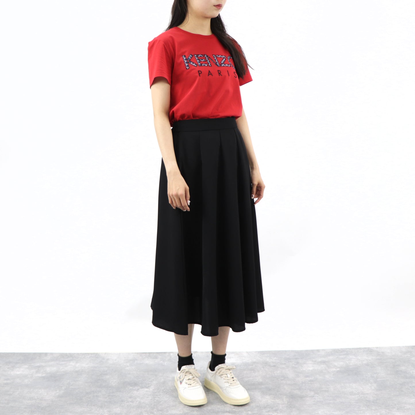 ケンゾー Tシャツ 半袖 FA52TS701990 レッド ブラック