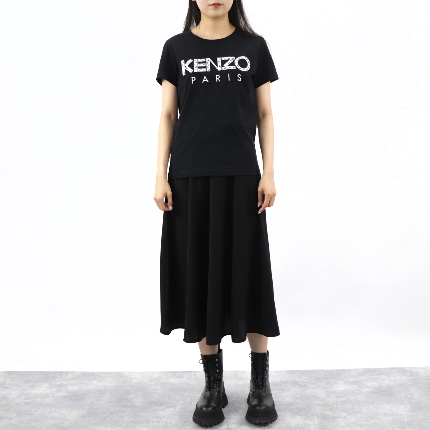 ケンゾー Tシャツ 半袖 FA52TS701990 レッド ブラック