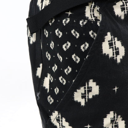 ケンゾー ボトムス メンズ STRAIGHT LEG BELTED PANT ブラック コットン ストレートカットパンツ カジュアルパンツ ダイカット柄 FA55PA3411PA 99