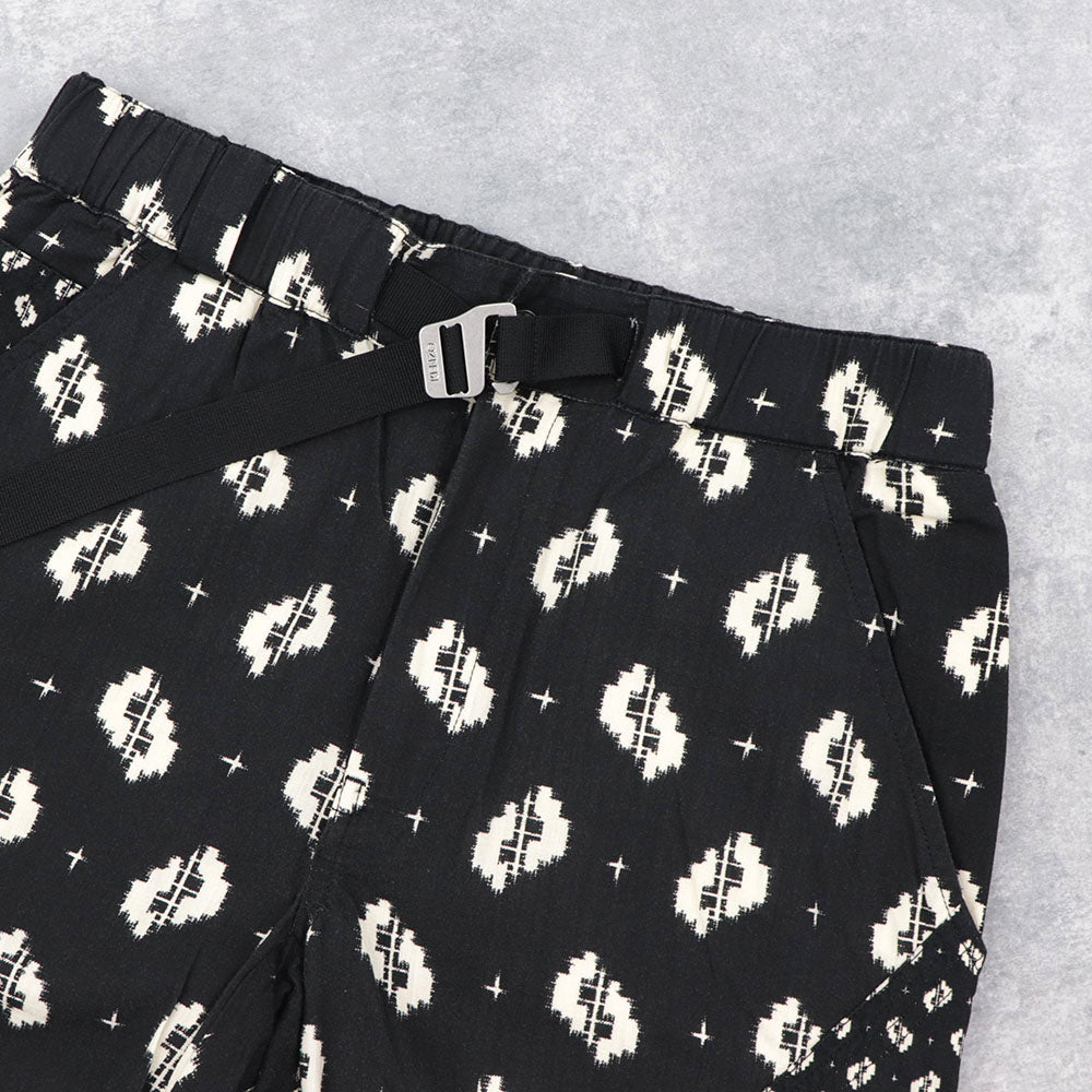 ケンゾー ボトムス メンズ STRAIGHT LEG BELTED PANT ブラック コットン ストレートカットパンツ カジュアルパンツ ダイカット柄 FA55PA3411PA 99