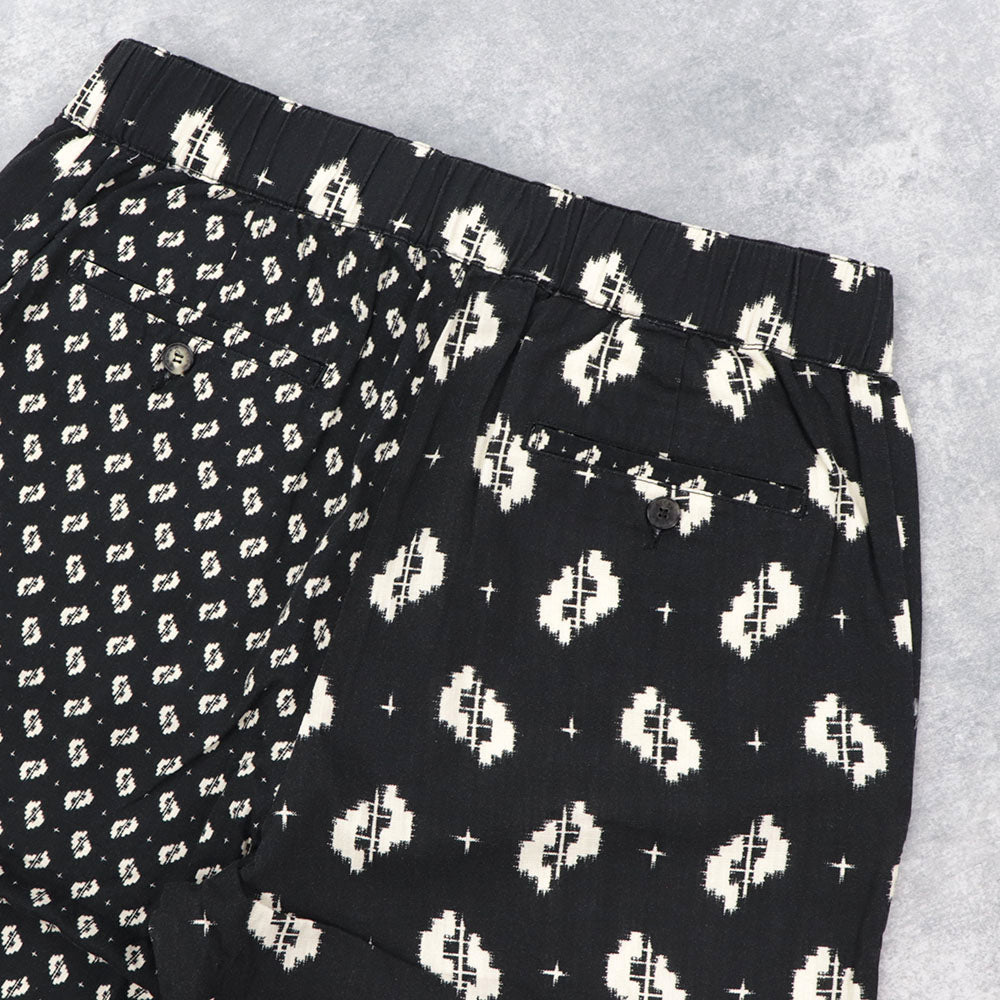 ケンゾー ボトムス メンズ STRAIGHT LEG BELTED PANT ブラック コットン ストレートカットパンツ カジュアルパンツ ダイカット柄 FA55PA3411PA 99