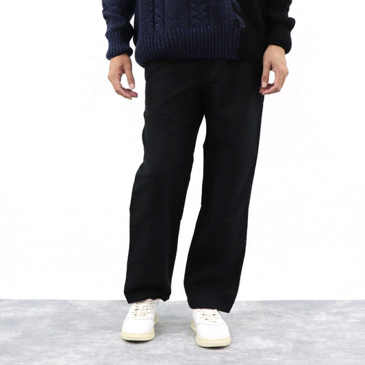 ケンゾー ボトムス メンズ STRAIGHT LEG BELTED PANT ブラック コットン ストレートカットパンツ カジュアル ロゴ FA55PA3411RC 99