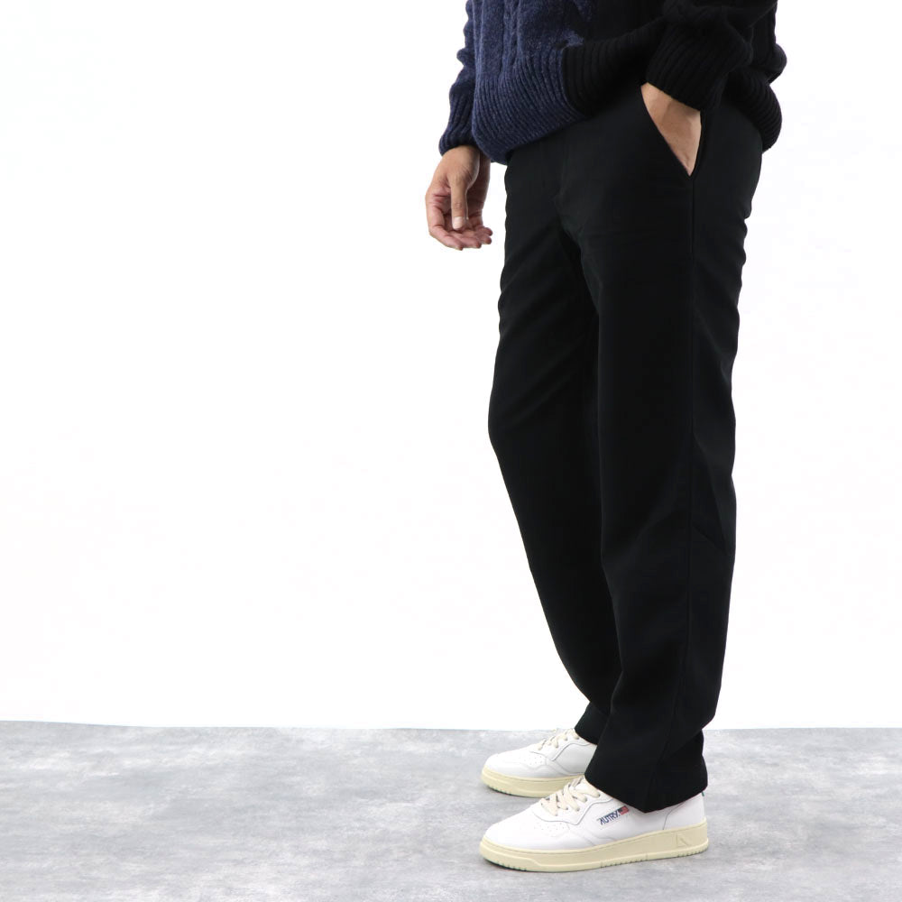 ケンゾー ボトムス メンズ STRAIGHT LEG BELTED PANT ブラック コットン ストレートカットパンツ カジュアル ロゴ FA55PA3411RC 99