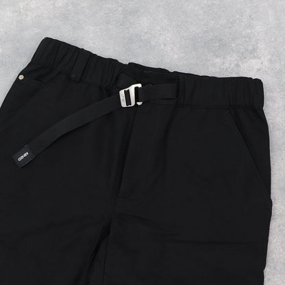 ケンゾー ボトムス メンズ STRAIGHT LEG BELTED PANT ブラック コットン ストレートカットパンツ カジュアル ロゴ FA55PA3411RC 99