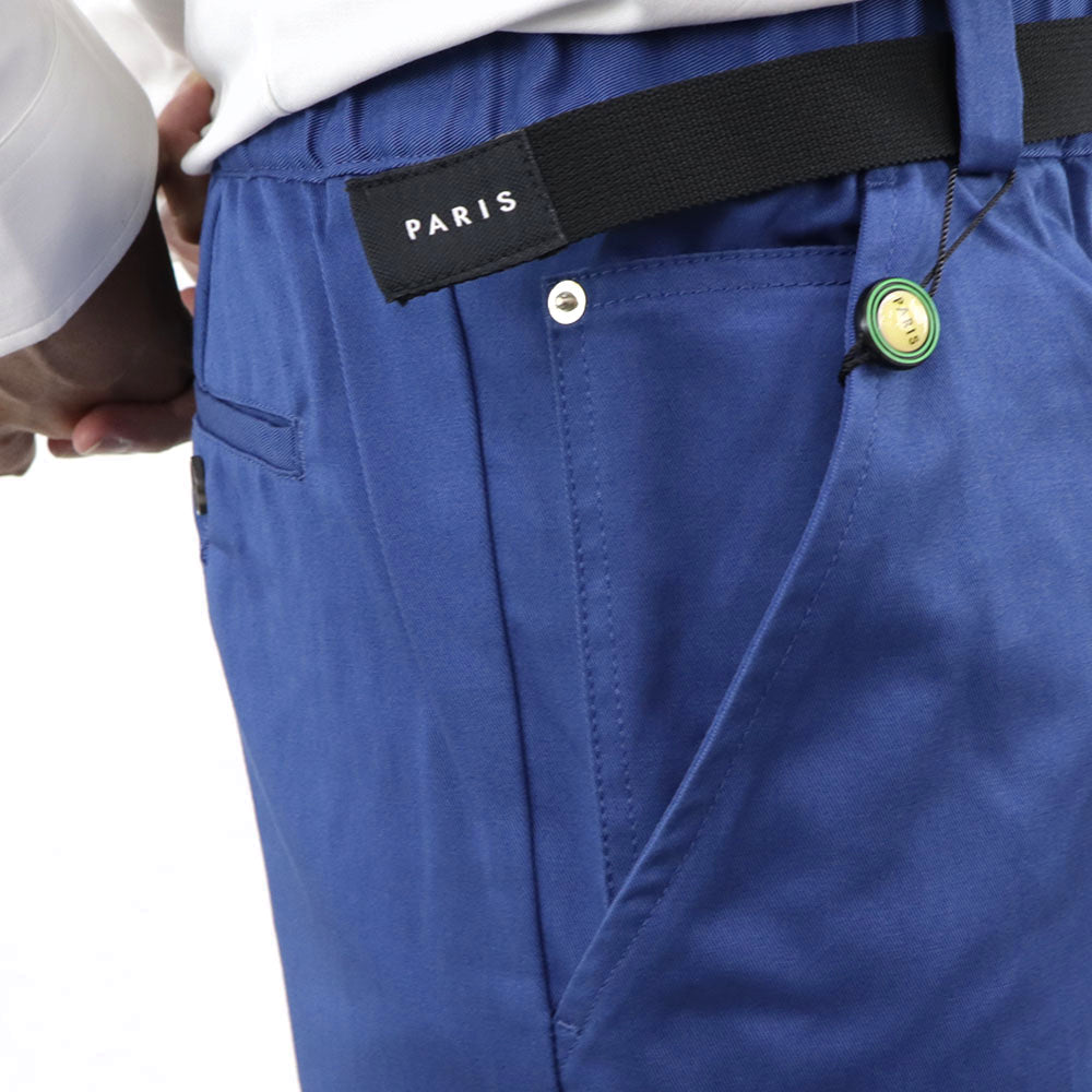 ケンゾー ボトムス メンズ STRAIGHT LEG BELTED PANT ブルー コットン ストレートカット ベルテッド ジャガード FA55PA3411RJ 76