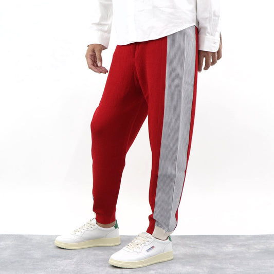 ケンゾー  ボトムス スウェットパンツ メンズ COLOURBLOCK PORTY PANTS レッド コットン ジョガーパンツ ロゴ プリント FA55PA5133BB 21