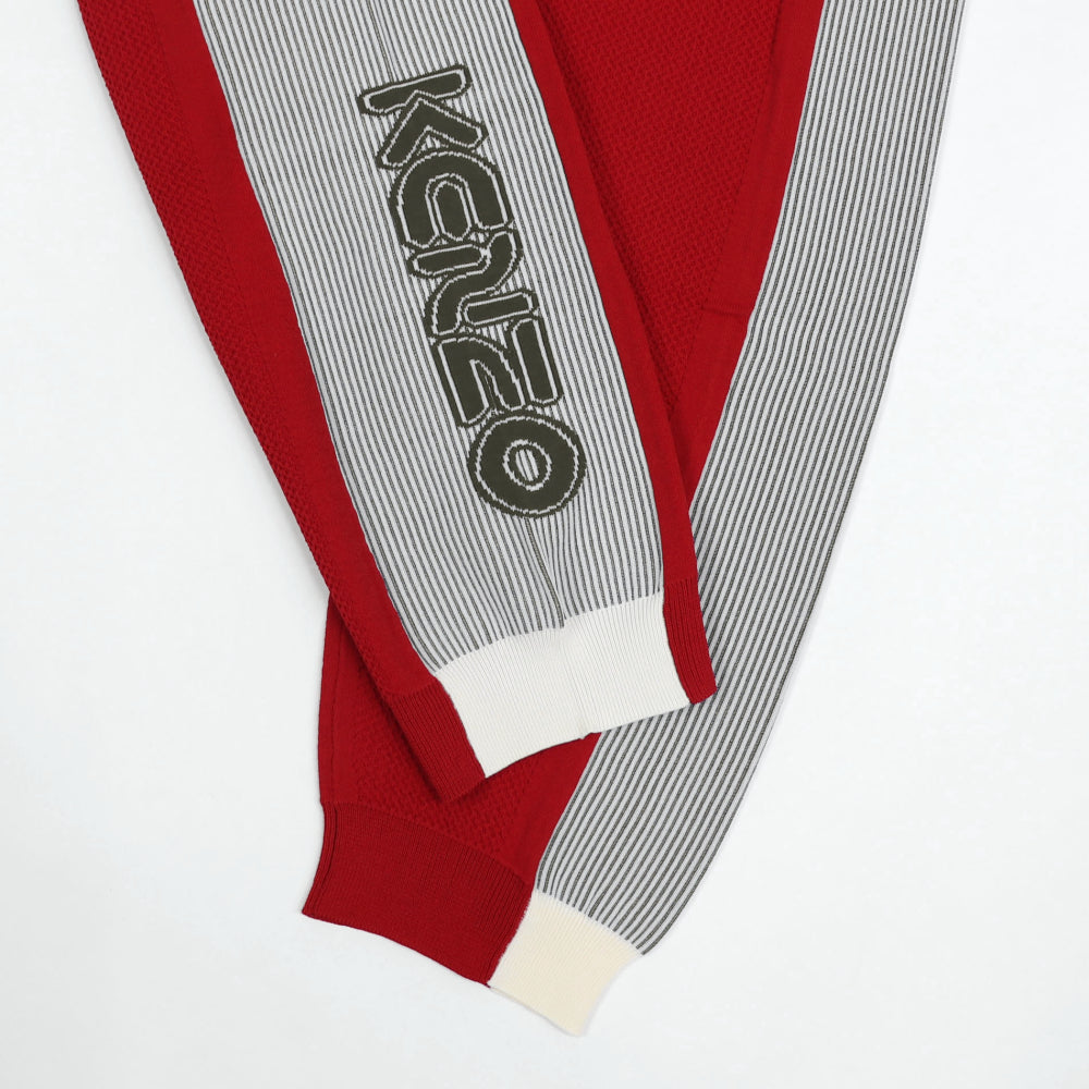 ケンゾー  ボトムス スウェットパンツ メンズ COLOURBLOCK PORTY PANTS レッド コットン ジョガーパンツ ロゴ プリント FA55PA5133BB 21