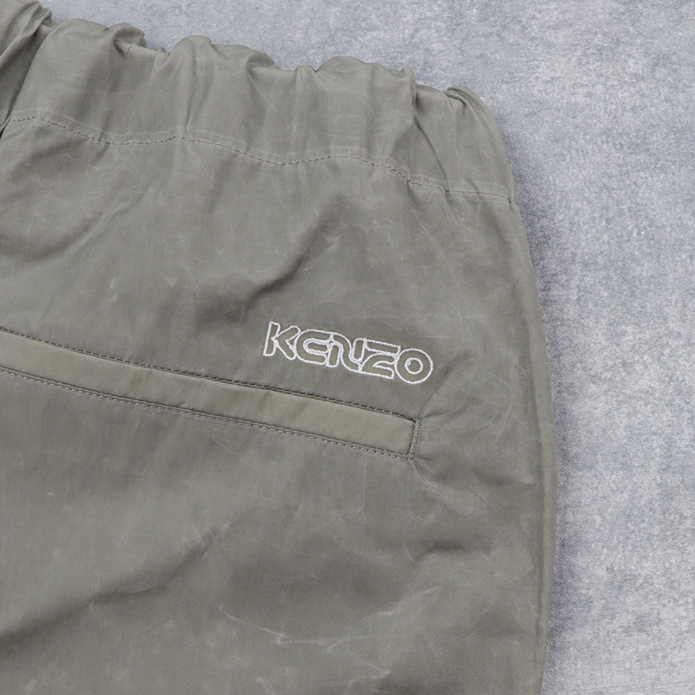 ケンゾー ボトムス ナイロンパンツ メンズ PATGHED JOG PANT グレー ジョガーパンツ アウトドア スポーツ ロゴ FA55PA6831NW 92