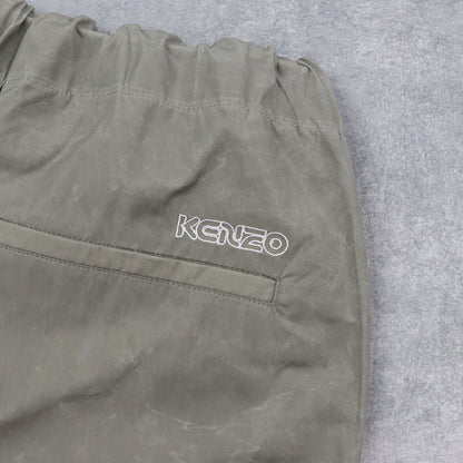 ケンゾー ボトムス ナイロンパンツ メンズ PATGHED JOG PANT グレー ジョガーパンツ アウトドア スポーツ ロゴ FA55PA6831NW 92