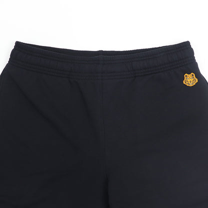 ケンゾー ボトムス スウェットパンツ ジョギングパンツ メンズ ブラック コットン ワンポイント タイガー ボトムス FB55PA7114ML