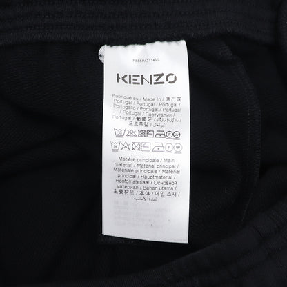 ケンゾー ボトムス スウェットパンツ ジョギングパンツ メンズ ブラック コットン ワンポイント タイガー ボトムス FB55PA7114ML