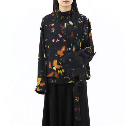 KENZO ブラウス FB62TO19459T 99 ブラック 柄