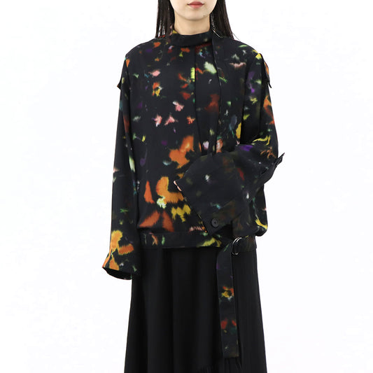 KENZO ブラウス FB62TO19459T 99 ブラック 柄