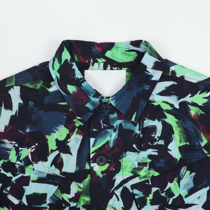 ケンゾー ジャケット メンズ PRINTED WORKWEAR JACKET ブルー グリーン コットン フラワープリント フローラル NIGO タイガー FB65VE2139D1 57