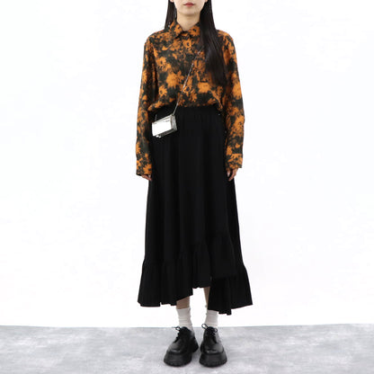 ケンゾー FB62CH030528 17 シャツ オレンジ ブラック