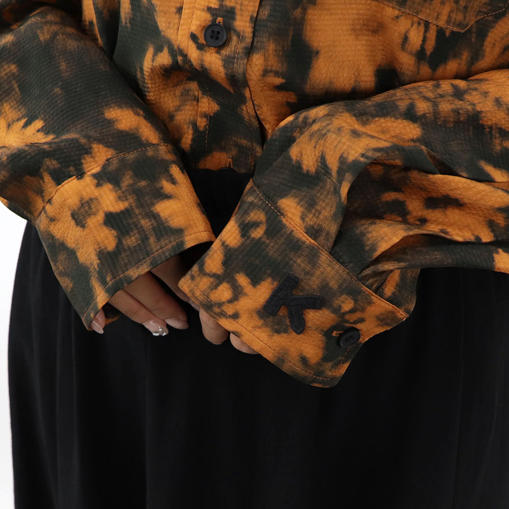 ケンゾー FB62CH030528 17 シャツ オレンジ ブラック