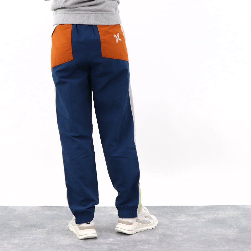 ケンゾー ボトムストラックパンツ メンズ ブルー オレンジ パープル ホワイト ナイロン ジャージ ジョギングパンツ FB62PA0359CO 78