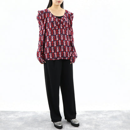 ケンゾー ブラウス FA52TO164525 77 ネイビー