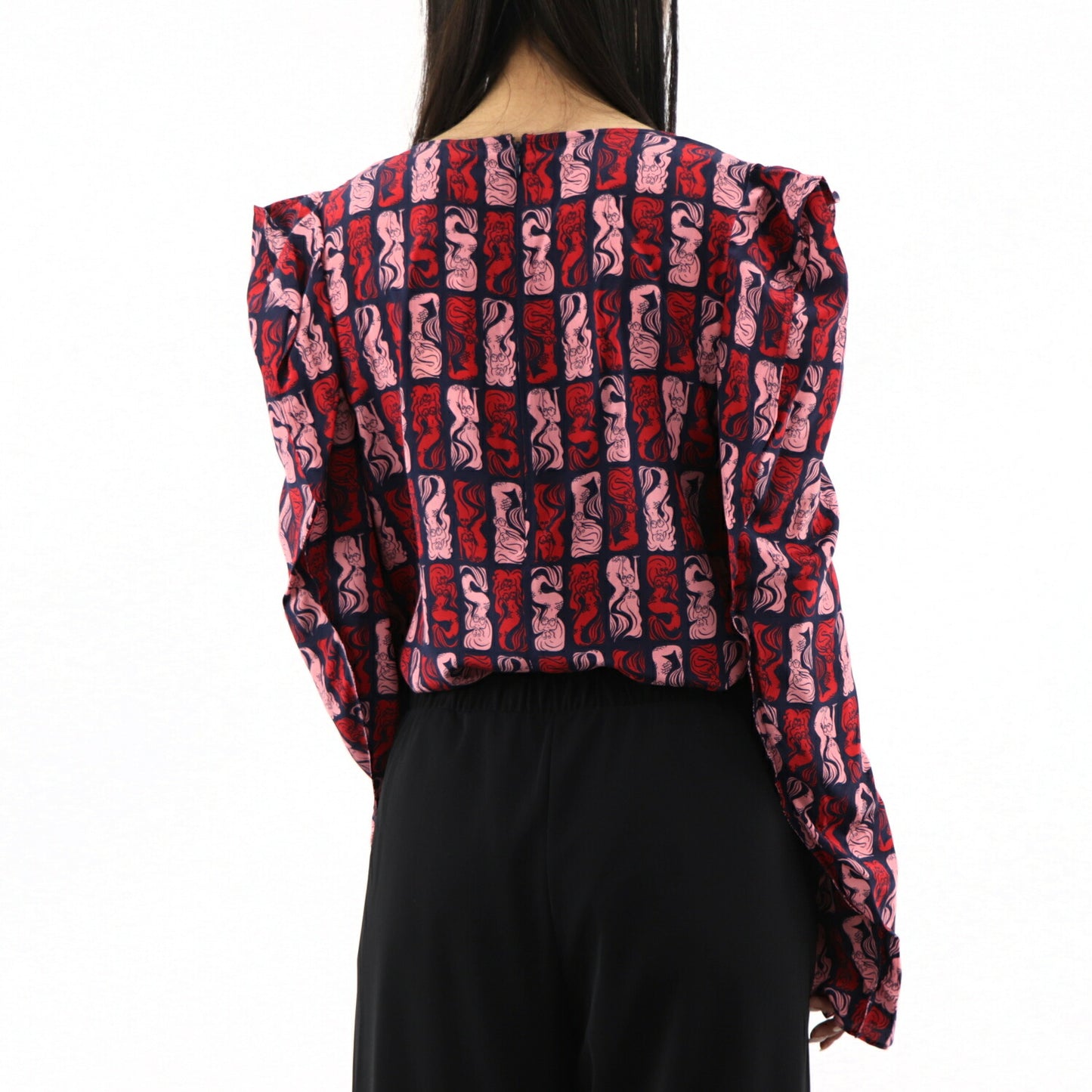 ケンゾー ブラウス FA52TO164525 77 ネイビー