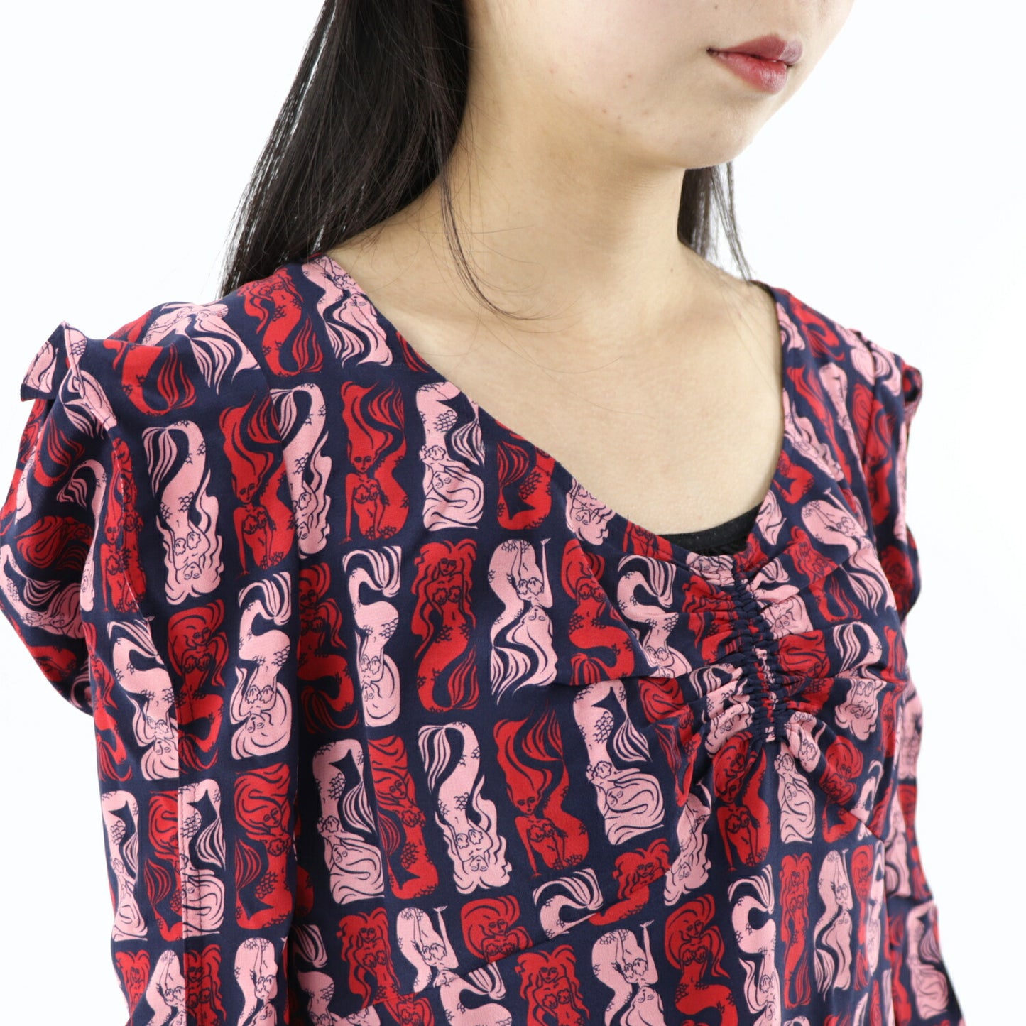 ケンゾー ブラウス FA52TO164525 77 ネイビー