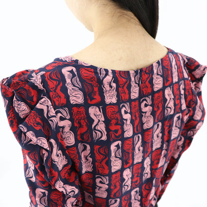 ケンゾー ブラウス FA52TO164525 77 ネイビー