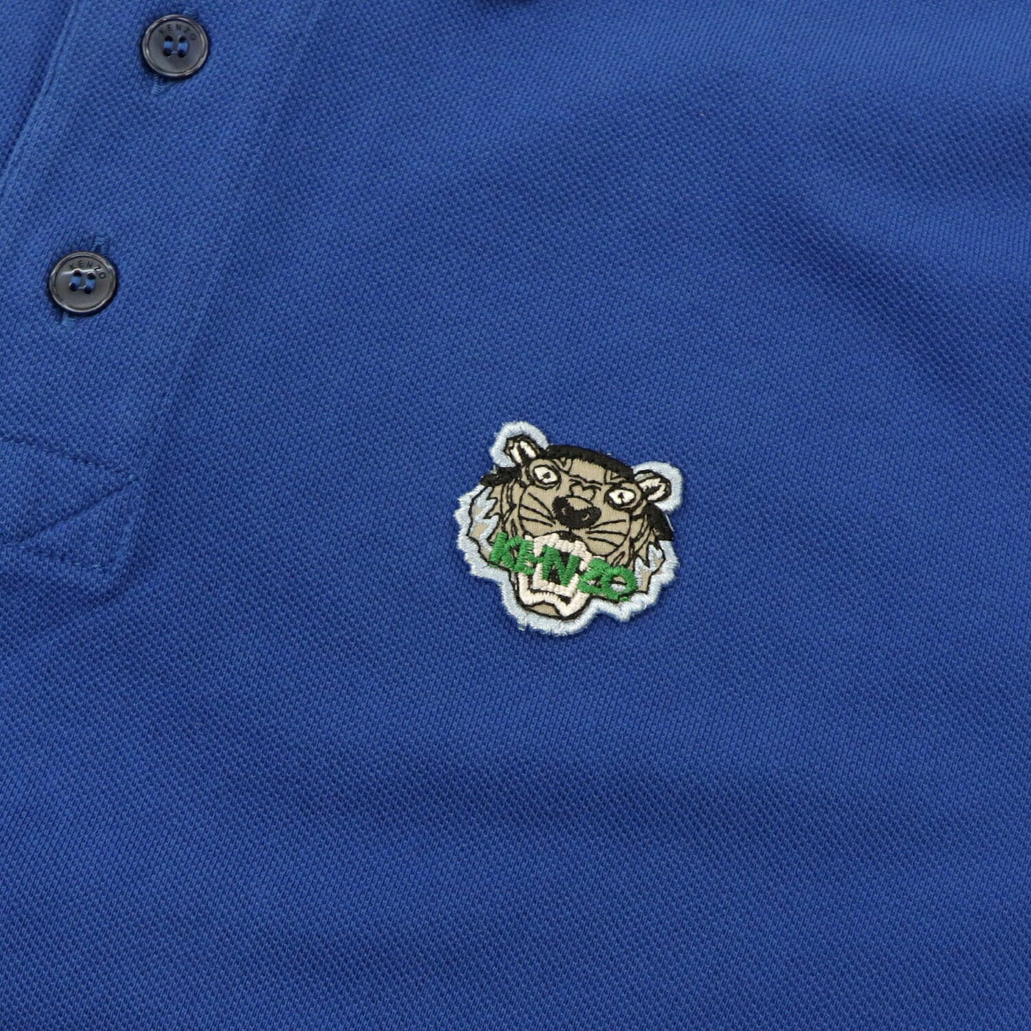 ケンゾー KENZO トップス ポロシャツ メンズ ブルー レッド コットン 刺繍 ロゴ トラ タイガー 半袖 袖ライン F955PO0014BA