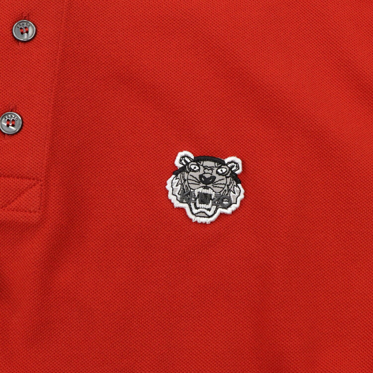 ケンゾー KENZO トップス ポロシャツ メンズ ブルー レッド コットン 刺繍 ロゴ トラ タイガー 半袖 袖ライン F955PO0014BA