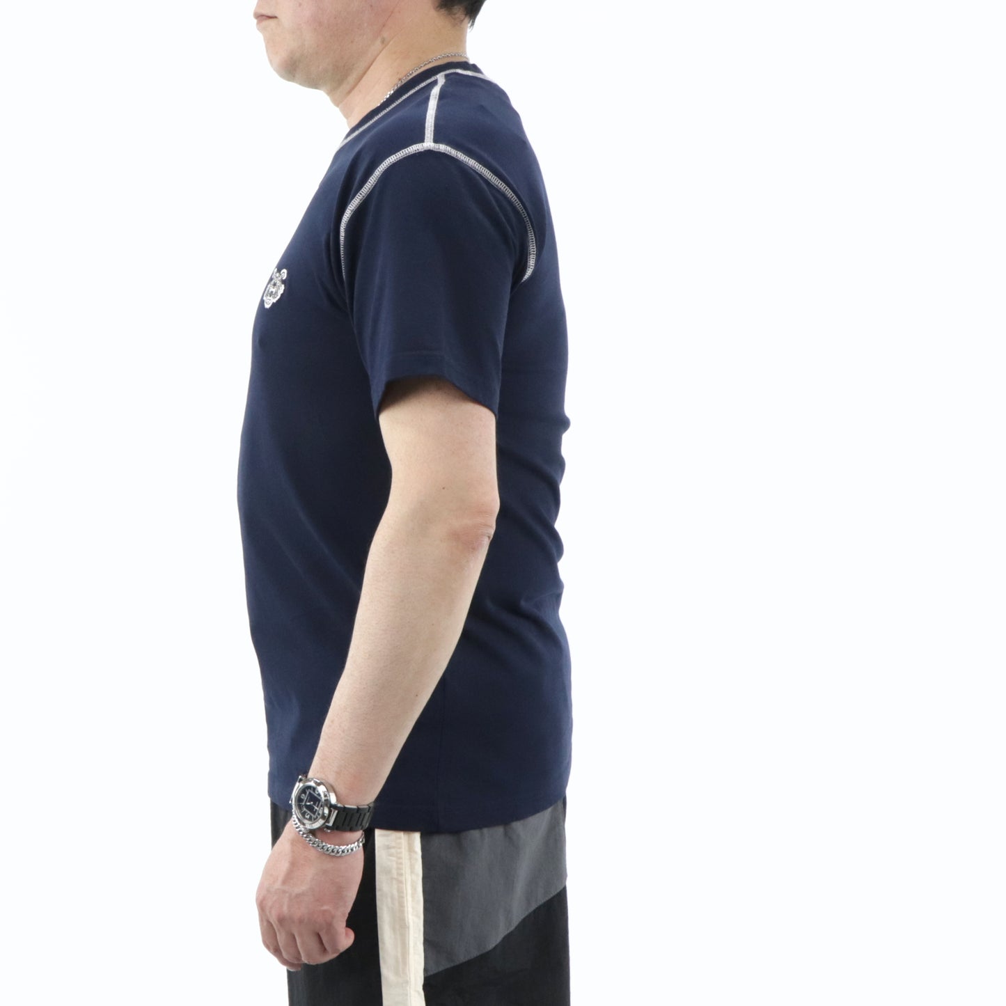 ケンゾー Tシャツ 半袖 FA55TS0814BD ネイビー 刺繍