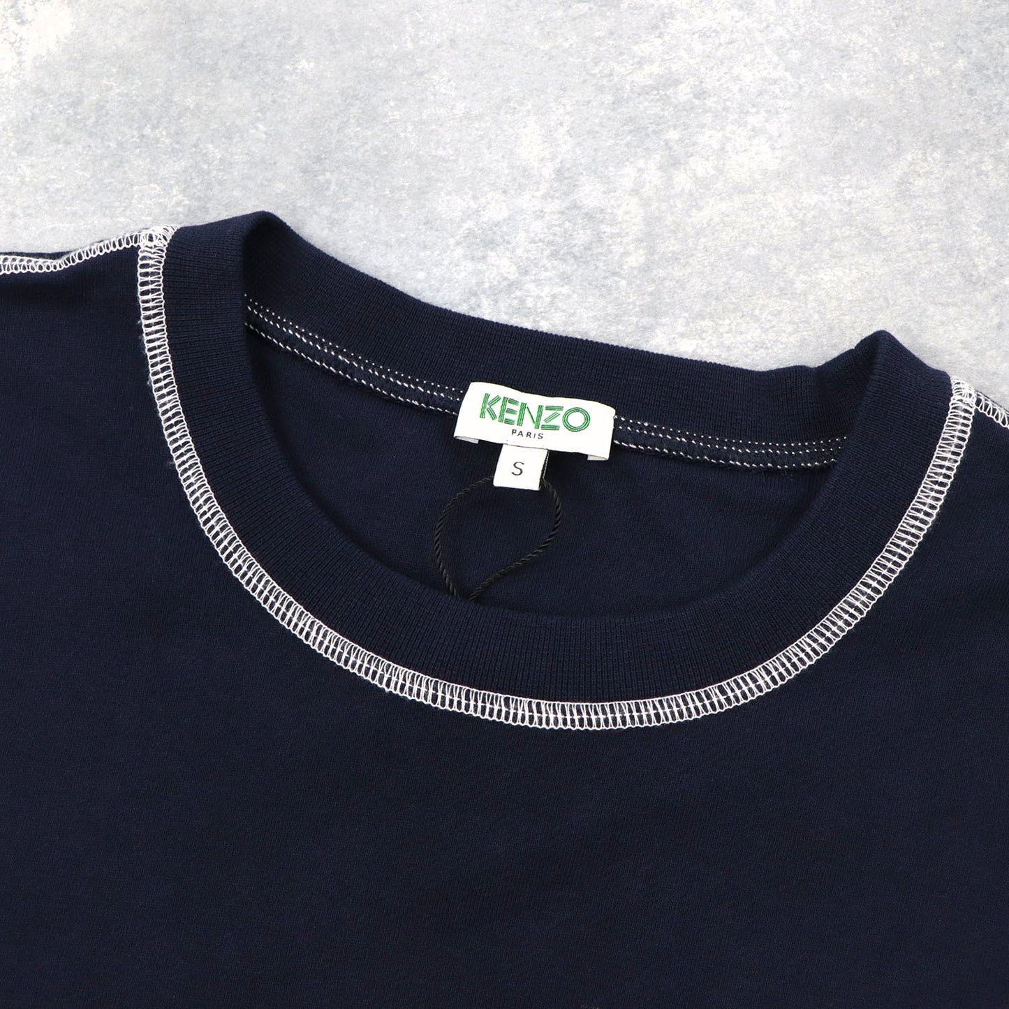 ケンゾー Tシャツ 半袖 FA55TS0814BD ネイビー 刺繍