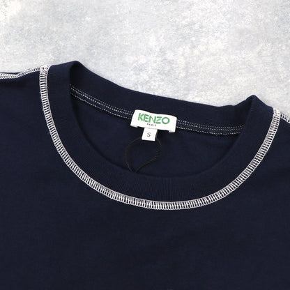 ケンゾー Tシャツ 半袖 FA55TS0814BD ネイビー 刺繍
