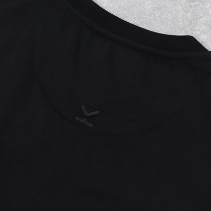 ケンゾー Tシャツ カットソー メンズ ブラック コットン 刺繍 プリント ロゴ クルーネック 半袖 FA65TS0104SJ 99