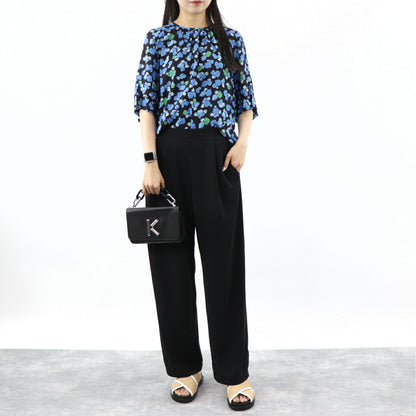 ケンゾー ブラウス F962TO158517 70 ブラック×ブルー