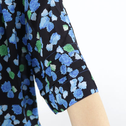 ケンゾー ブラウス F962TO158517 70 ブラック×ブルー