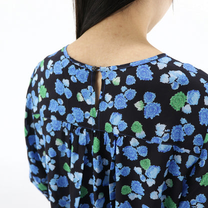 ケンゾー ブラウス F962TO158517 70 ブラック×ブルー