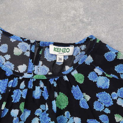 ケンゾー ブラウス F962TO158517 70 ブラック×ブルー