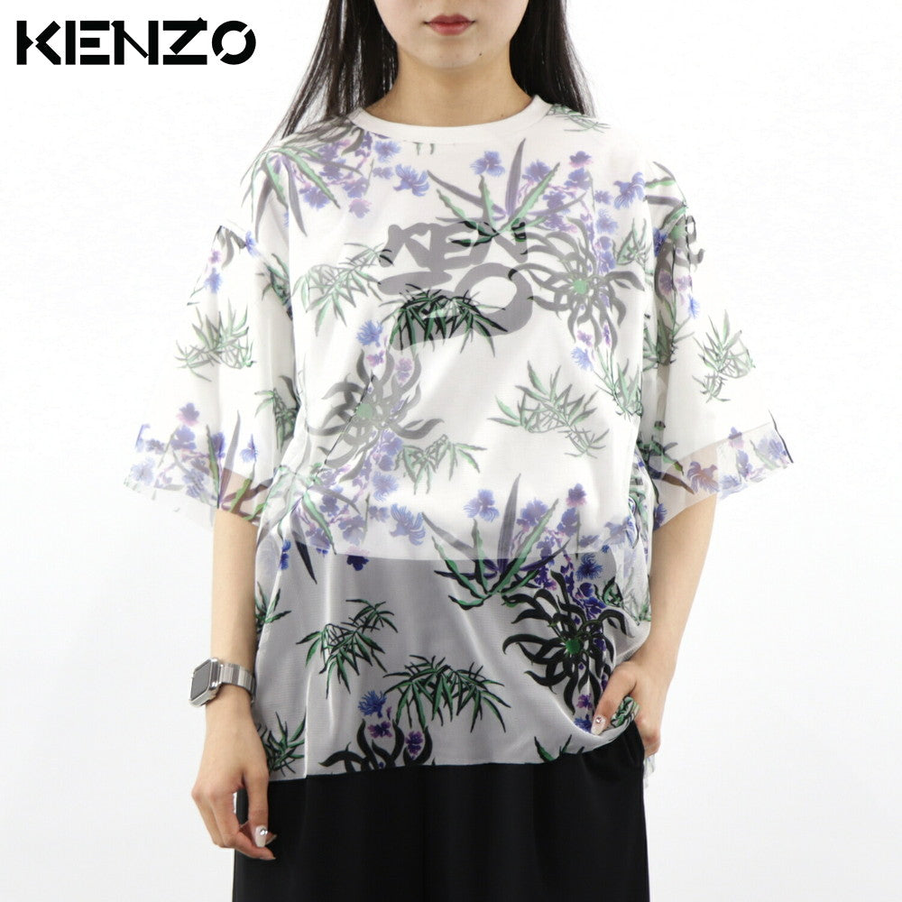 ケンゾー Tシャツ FA52TS621907 01 ホワイト 花柄