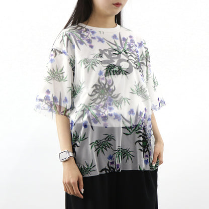 ケンゾー Tシャツ FA52TS621907 01 ホワイト 花柄