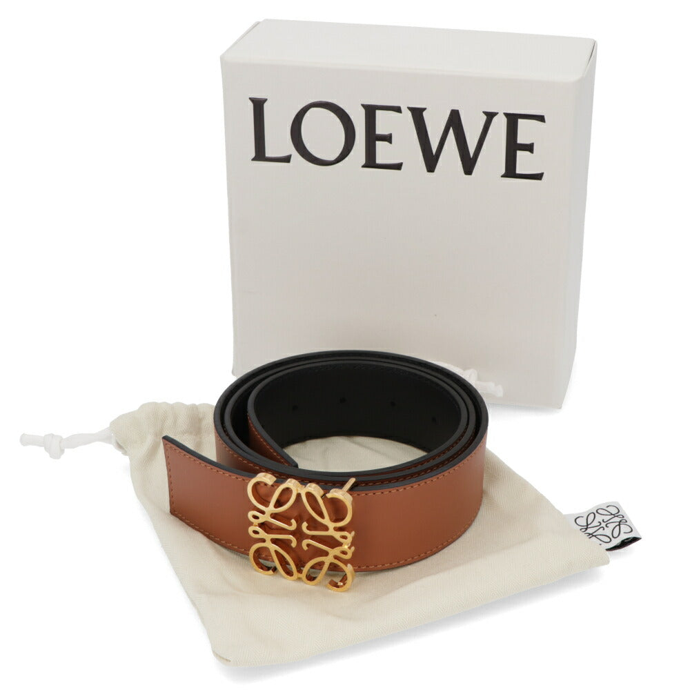 LOEWE ベルト アナグラムベルト ブラウン×ブラック 51501010