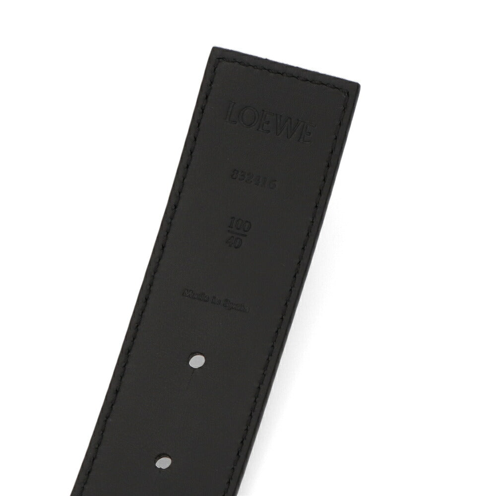 LOEWE ベルト ブラウン×ブラック カーフスキン アナグラム E619Z20X03