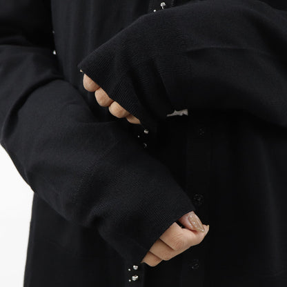 モンクレール 9B702 00 TRICOT カーディガン ブラック